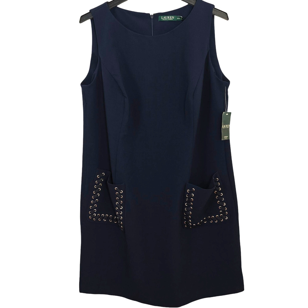Lauren Ralph Lauren Navy Dress with Gold Accents